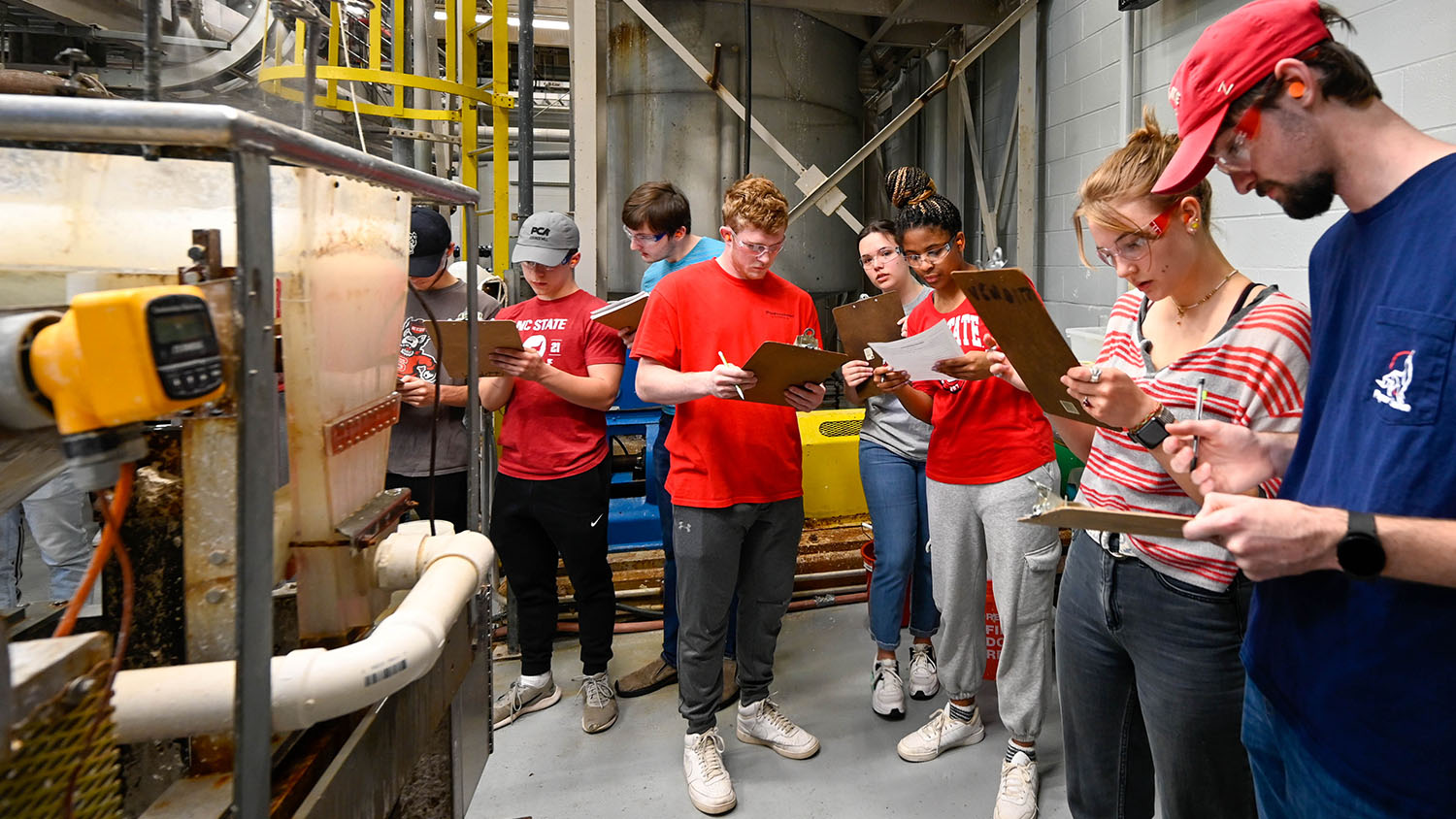 Students in Paper Mill - Forest Biomaterials NC State University