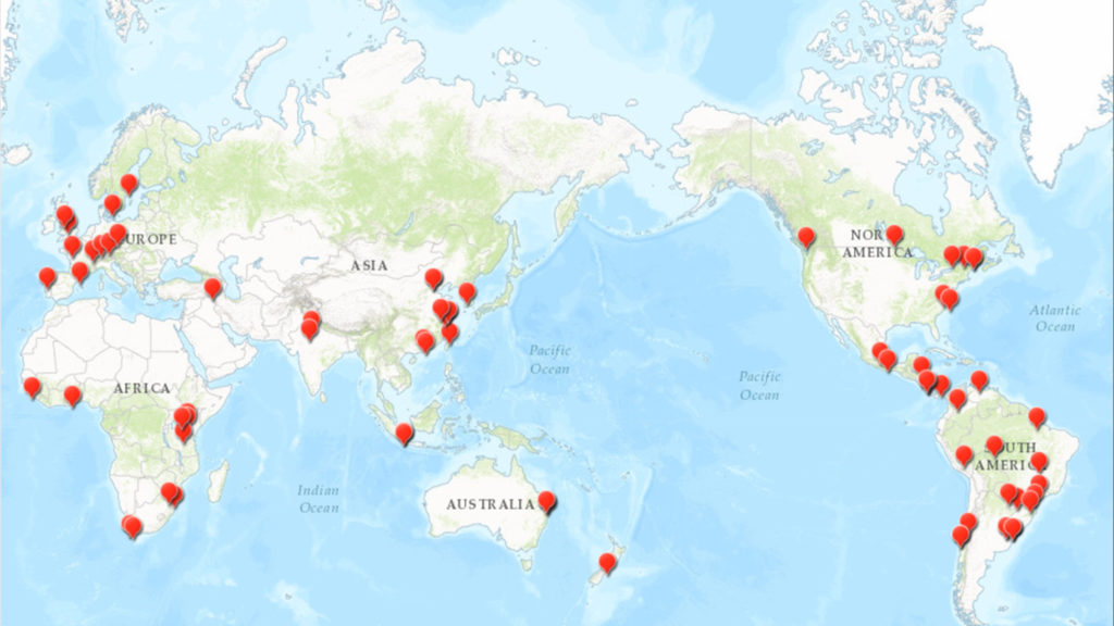 国际项目地图 - 国际 - 北卡罗来纳州立大学自然资源学院必威中国官网