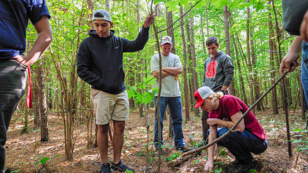森林中的学生 - 地球是我们的教室 - 自然资源学院新闻NC州立大学必威中国官网